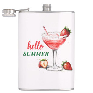 Petaca Hola Verano Frasco de Cóctel de Fresa