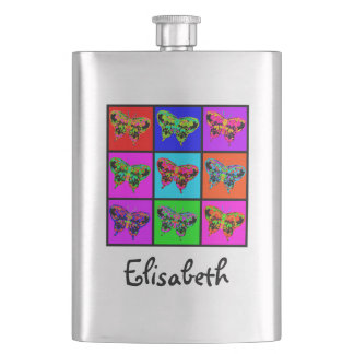 Petaca holiES - Mosaico de mariposas psicodélicas