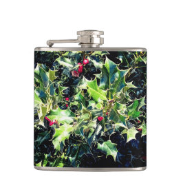 Petaca Holly, con bayas rojas