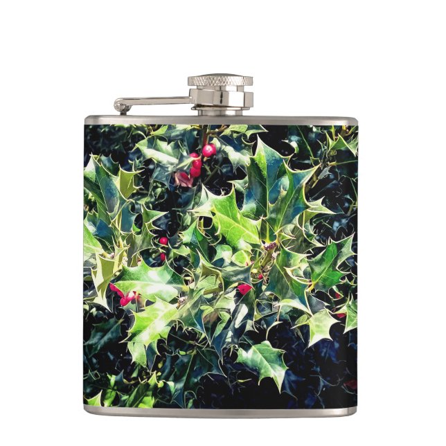 Petaca Holly, con bayas rojas (Anverso)