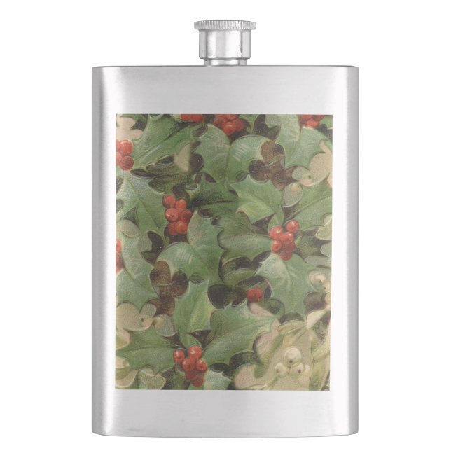 Petaca Holly Tree Navidades Holiday Vintage (Anverso)