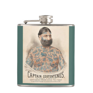 Petaca Hombre tatuado del capitán Costentenus de los años