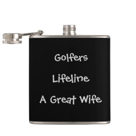 Petaca Hombres Golfers "gran esposa" Textos > Mens Golfer