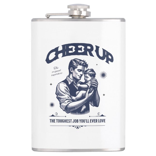 PETACA HOME/KITCHEN DADDY CHEER UP VINYL WRAP FLASK  (Anverso)