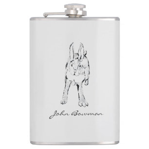 Petaca Hopping Wild Rabbit / Nombre personalizado