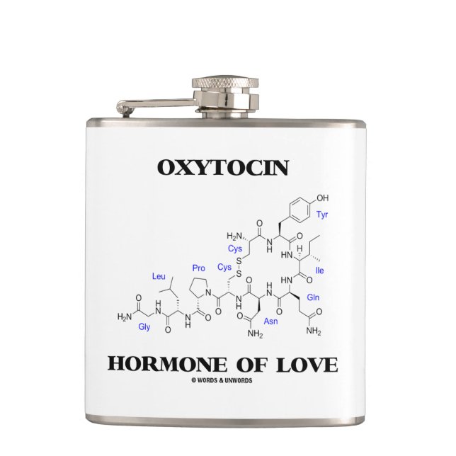 Petaca Hormona de la oxitocina de la química del amor (Anverso)