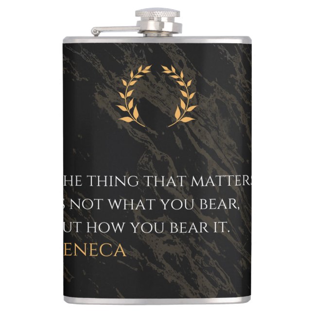 Petaca How You Bear It - Seneca Stoic Philosophy Quote (Anverso)