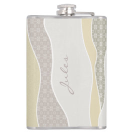 Petaca Huelga de curva verde rosa amarilla Abstract Waves