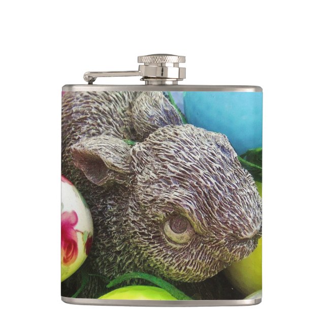 Petaca Huevos de Pascua, conejito y bolas de golf (Anverso)