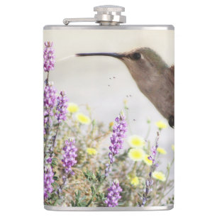 Petaca Hummingbird y Wildflowers Arte Digital