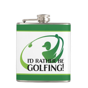Petaca Humor de Golf Preferiría Estar Jugando al Golf Hom