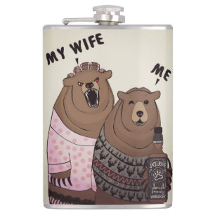 Petaca Humor me frasco del oso
