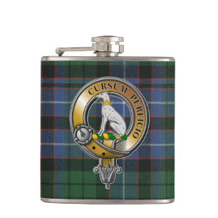 Petaca Hunter Tartan & Badge