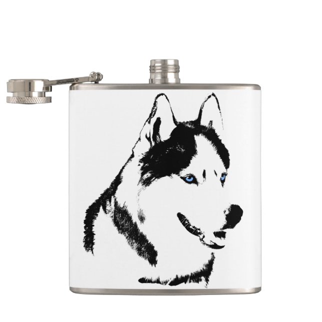 Petaca Husky Flask Personalizado Siberian Husky Drink Fla (Abierto)