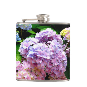Petaca Hydrangea garden, rosa, azul, violeta floral