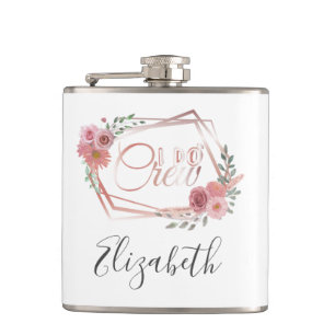 Petaca I Do Crew Floral Rosa Flores Verdes 