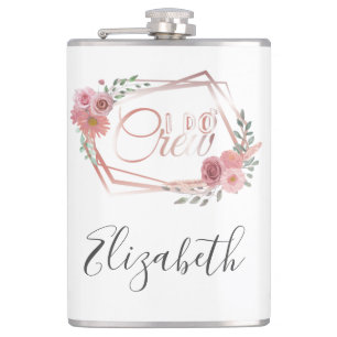 Petaca I Do Crew Floral Rosa Flores Verdes