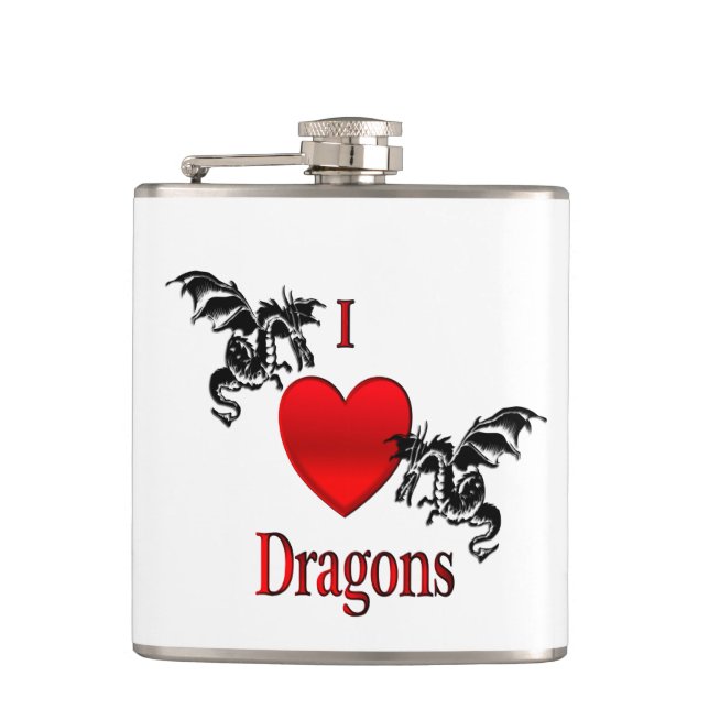 Petaca I Heart Dragons (Anverso)