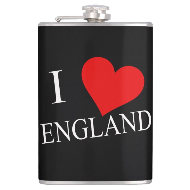 Petaca I Heart England con flacto (Anverso)