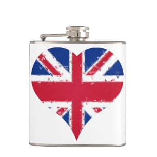 Petaca I Heart England Reino Unido Bandera Jack