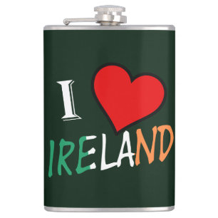 Petaca I Heart Ireland superposición flactora