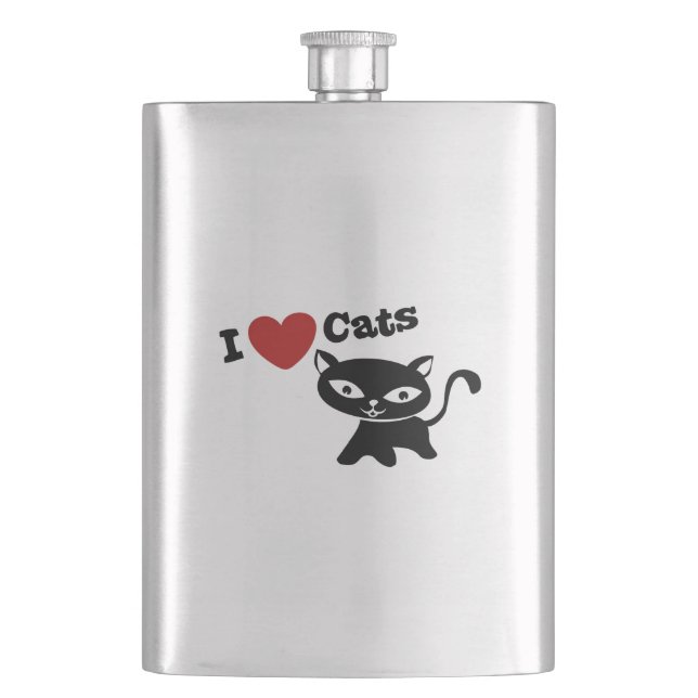 Petaca I love cats (Anverso)