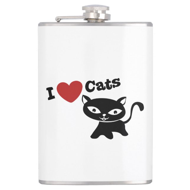 Petaca I love cats (Anverso)