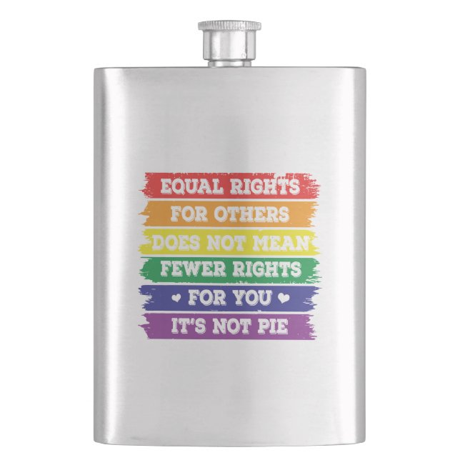 Petaca IGUALDAD DE DERECHOS | Derechos LGBTQ | Desfile de (Anverso)
