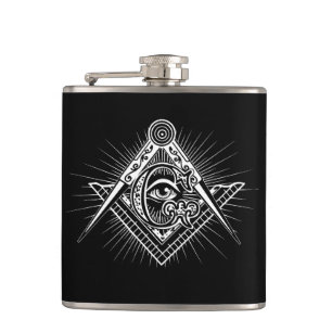 Petaca Iluminati Símbolo de masón ocular