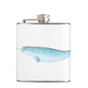 Petaca Ilustracion azul de Narwhal