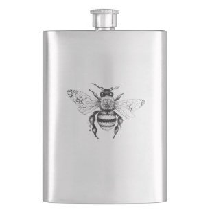 Petaca Ilustracion de arte de Bee Wild Animal Nature