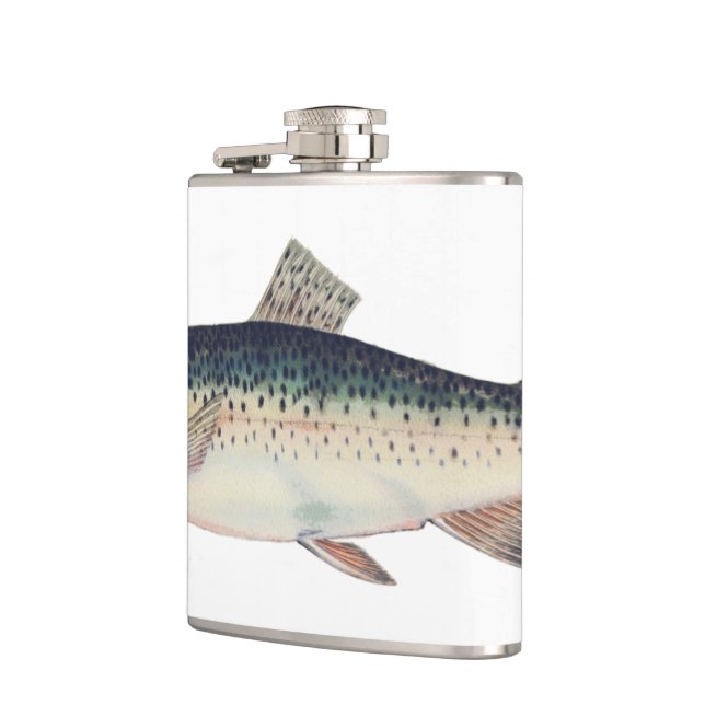 Petaca Ilustracion de salmón de color (Izquierda)