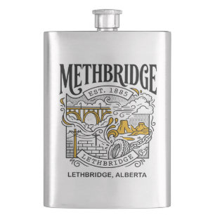 Petaca Ilustración del puente de alto nivel de Lethbridge