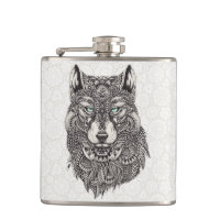 Ilustracion detallado del retrato del lobo