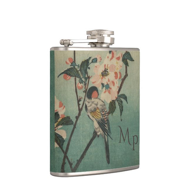 Petaca Ilustracion Vintage Bird and Blossom (Derecha)