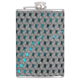 Petaca Imagen cian bajo placas grises, formas rectangular