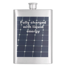 Petaca Imagen divertida de un panel de energía solar