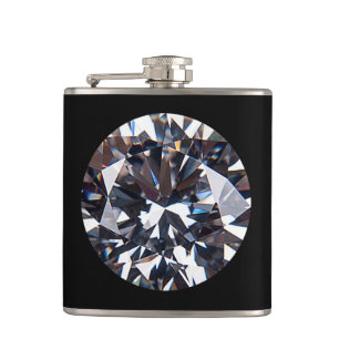 Petaca Imagen Elegante de Diamante con facetas