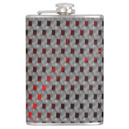 Petaca Imagen roja bajo placas grises, formas rectangular