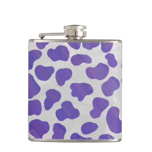 Petaca Impresión dálmata en blanco y púrpura