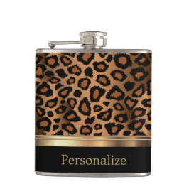 Petaca Impresión de animales leopardo de lujo