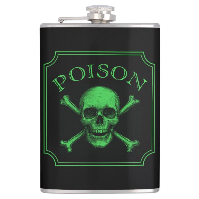 Petaca Impresión de diseño de Halloween con cráneo de env (Anverso)