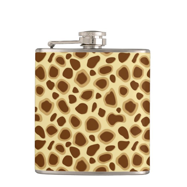 Petaca Impresión de leopardo - Marrón chocolate y Tan de  (Anverso)
