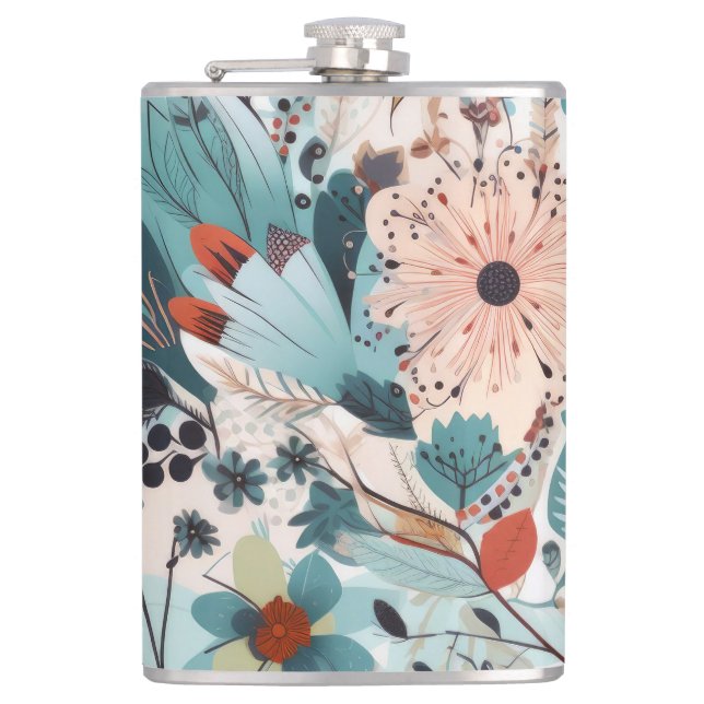 Petaca Impresión floral Boho (Anverso)