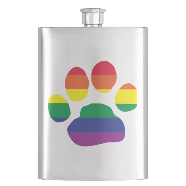 Petaca Impresión gay-Pride-Paw (Anverso)