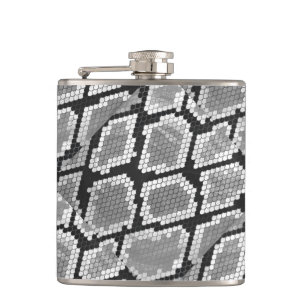 Petaca Impresión gris y gris claro de serpiente