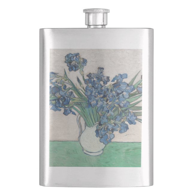 Petaca Impresionismo de la pintura Van Gogh Iris Vase (Anverso)