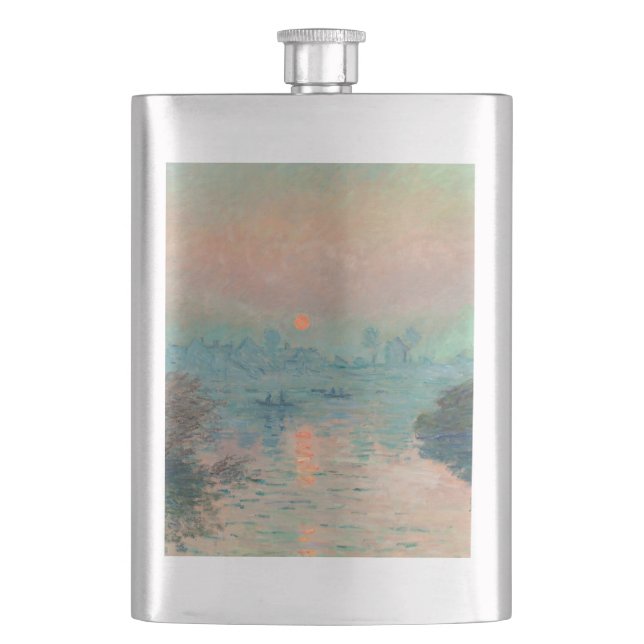 Petaca Impresionismo de Monet Sunset Seine Bella Artes (Anverso)
