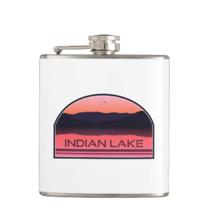 Petaca Indian Lake Nueva York Amanecer Rojo