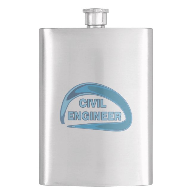 Petaca Ingeniero Civil Azul (Anverso)